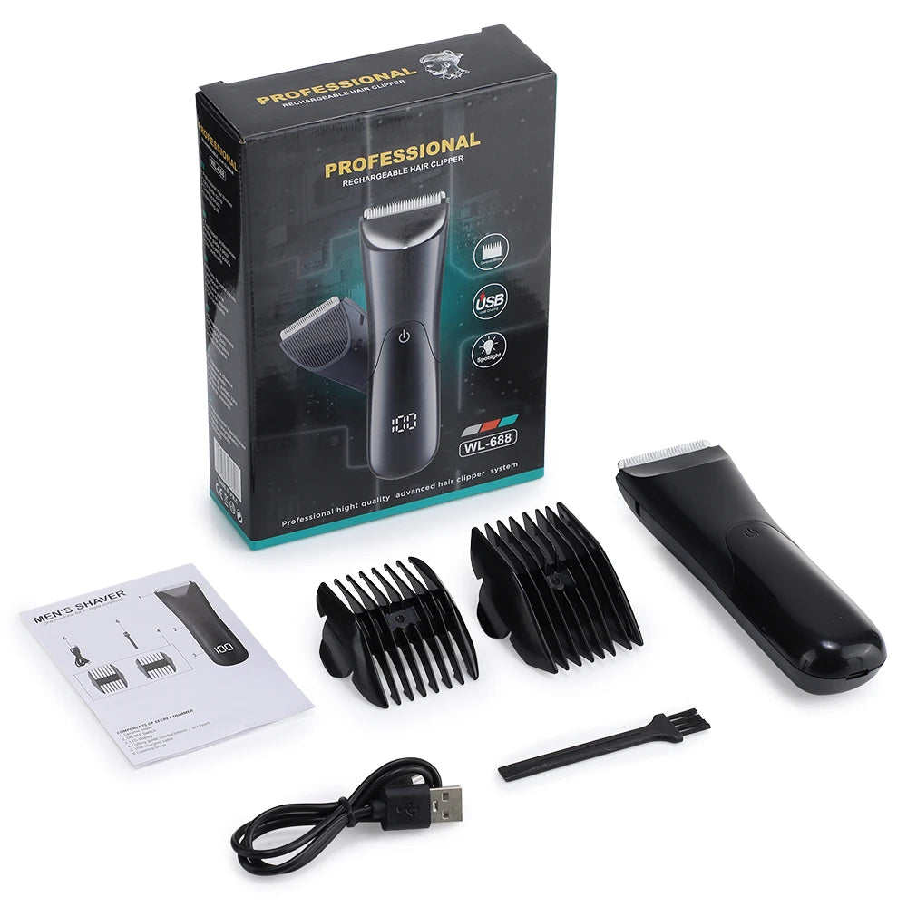 Body Hair Trimmer for Men & Women | Pubic Hair Shaver, Groin & Bikini Trimmer