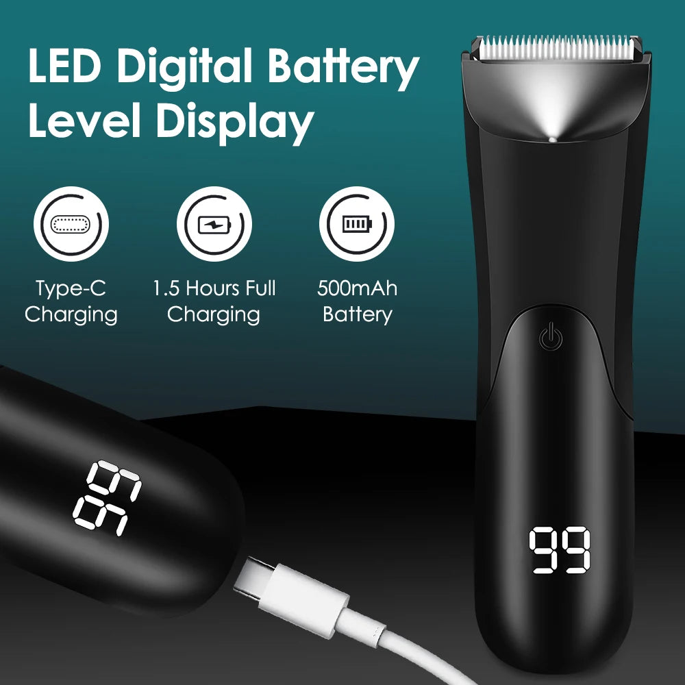 Body Hair Trimmer for Men & Women | Pubic Hair Shaver, Groin & Bikini Trimmer