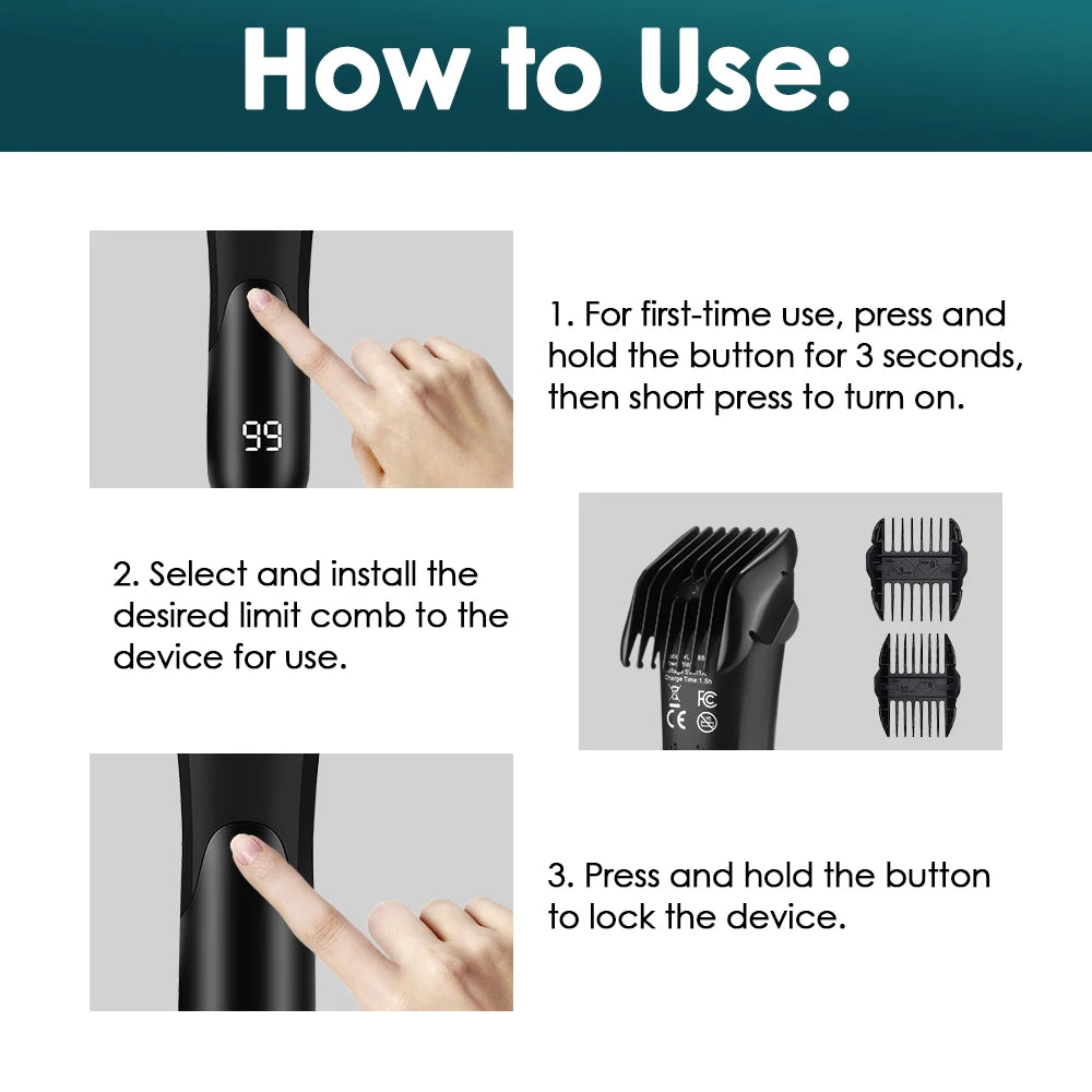 Body Hair Trimmer for Men & Women | Pubic Hair Shaver, Groin & Bikini Trimmer